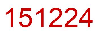 Number 151224 red image