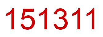 Número 151311 imagen rojo