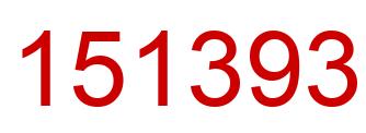 Number 151393 red image