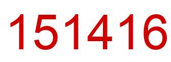 Number 151416 red image