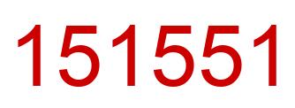 Number 151551 red image