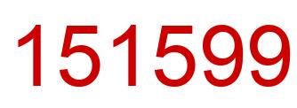 Number 151599 red image