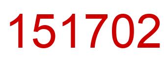 Number 151702 red image