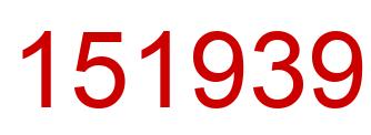 Number 151939 red image