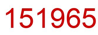 Number 151965 red image