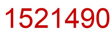 Number 1521490 red image