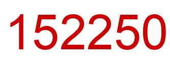 Número 152250 imagen rojo