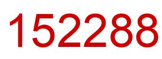 Number 152288 red image