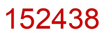 Number 152438 red image