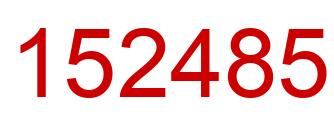 Number 152485 red image