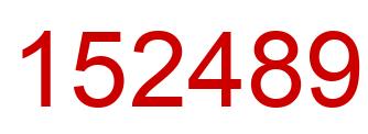 Number 152489 red image