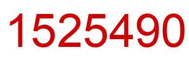 Number 1525490 red image