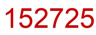 Number 152725 red image