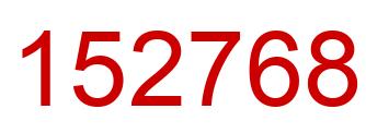 Number 152768 red image