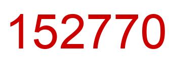 Number 152770 red image