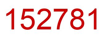 Number 152781 red image