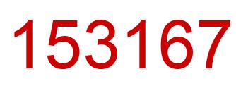 Number 153167 red image