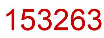 Number 153263 red image