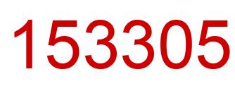 Number 153305 red image