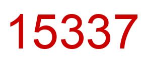 Number 15337 red image