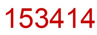 Number 153414 red image
