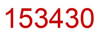 Number 153430 red image