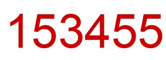 Number 153455 red image