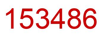 Number 153486 red image