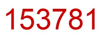 Number 153781 red image