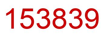 Number 153839 red image