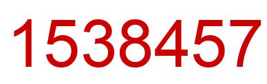 Number 1538457 red image