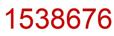 Number 1538676 red image