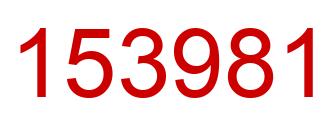 Number 153981 red image