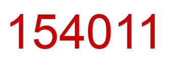 Number 154011 red image