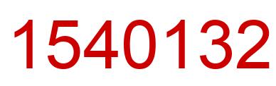Number 1540132 red image