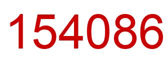 Number 154086 red image
