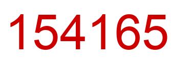 Number 154165 red image