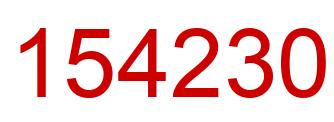 Number 154230 red image