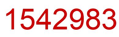 Number 1542983 red image
