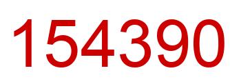 Number 154390 red image