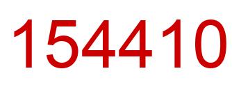 Number 154410 red image