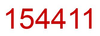 Number 154411 red image