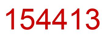 Number 154413 red image