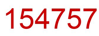 Número 154757 imagen rojo