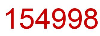Number 154998 red image