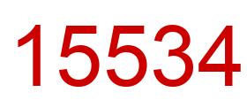 Number 15534 red image