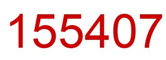 Number 155407 red image
