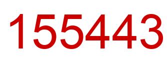 Number 155443 red image