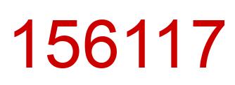 Number 156117 red image