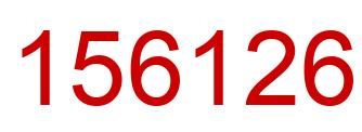 Number 156126 red image